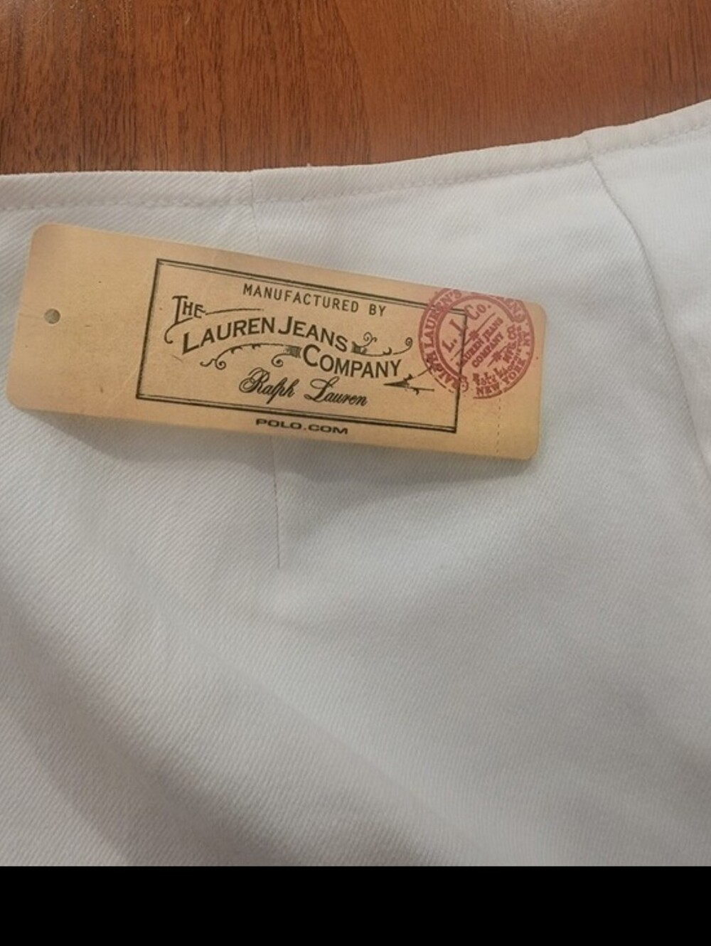 Lauren Jeans Co. Ralph Lauren Off White Straight Leg Pants Size 4 NWT - Picture 11 of 12